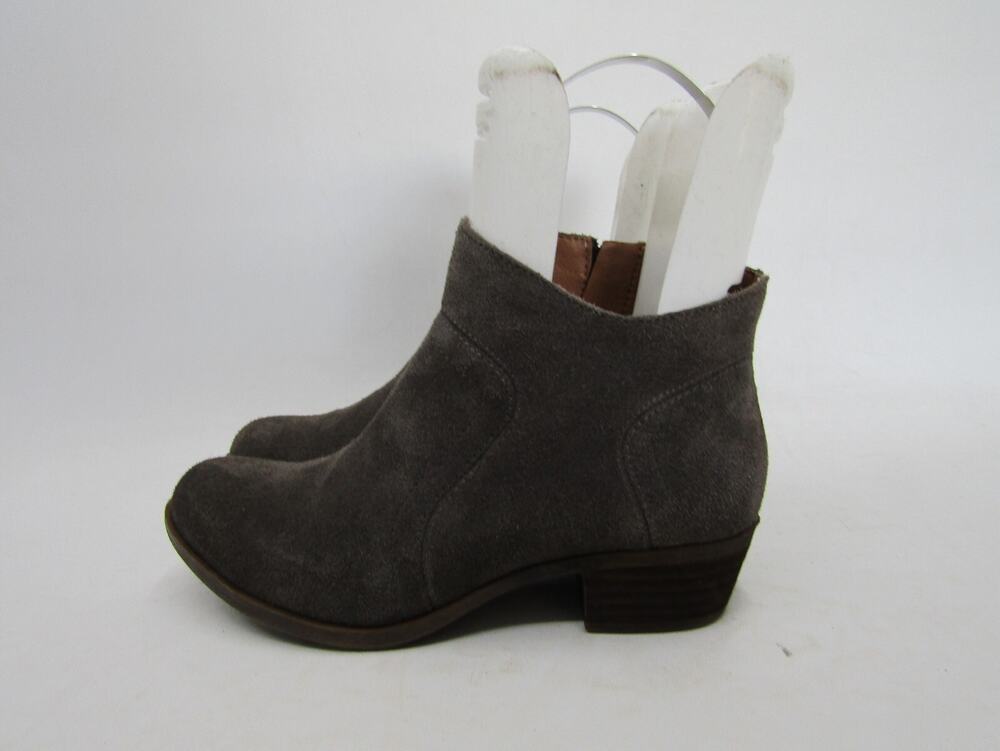 Lucky Brand Womens Size 6 M Brown Suede Zip Ankle Fashion Boots Bootie